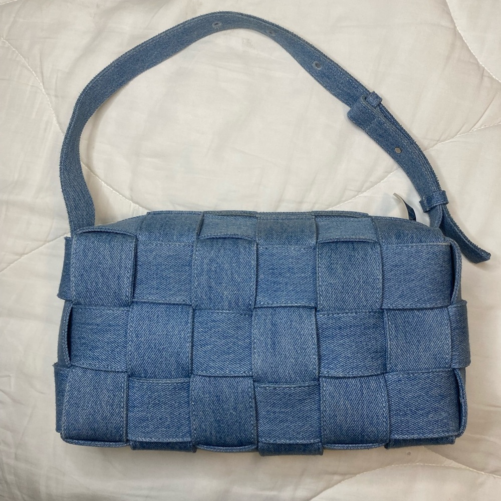 Bottega Veneta Denim Brick Cassette Shoulder Bag